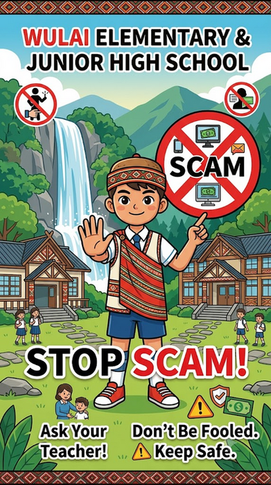 ULAI ELEMENTARY & JUNIOR HIGH SCHOOL SCAM STOP SCAM! Ask Your Teacher! Don't Be Fooled. Keep Safe.
